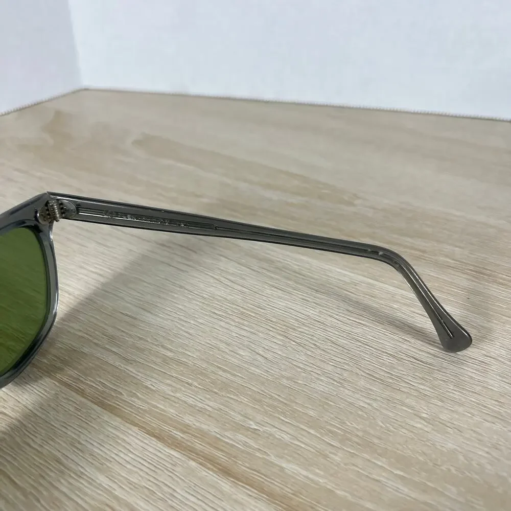 Vintage RARE! American Optical Horn-Rimmed Sunglasses Gray Clear Green Lenses